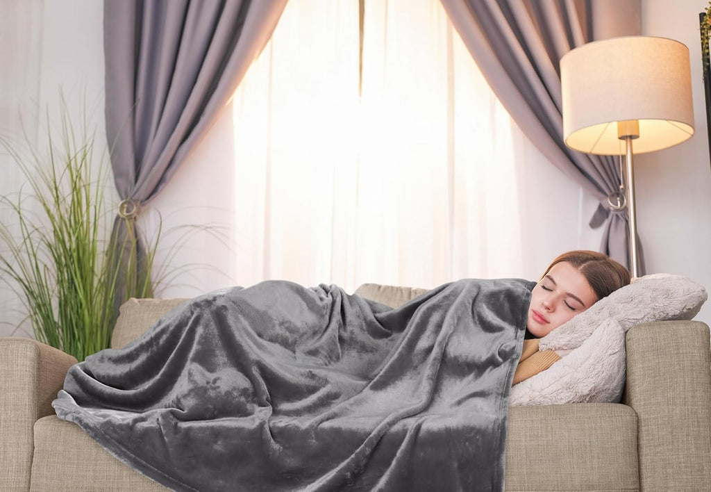 Utopia Bedding Fleece Blanket - XL Ultra Soft Grey Throw (50x70 Inches) | Cozy All-Season Home Decor Gift
