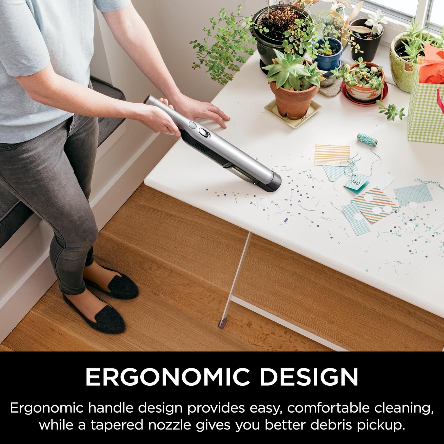 Shark WV201 WANDVAC Handheld Vacuum - Lightweight 1.4 lbs with Powerful Suction & Charging Dock | Graphite Slate