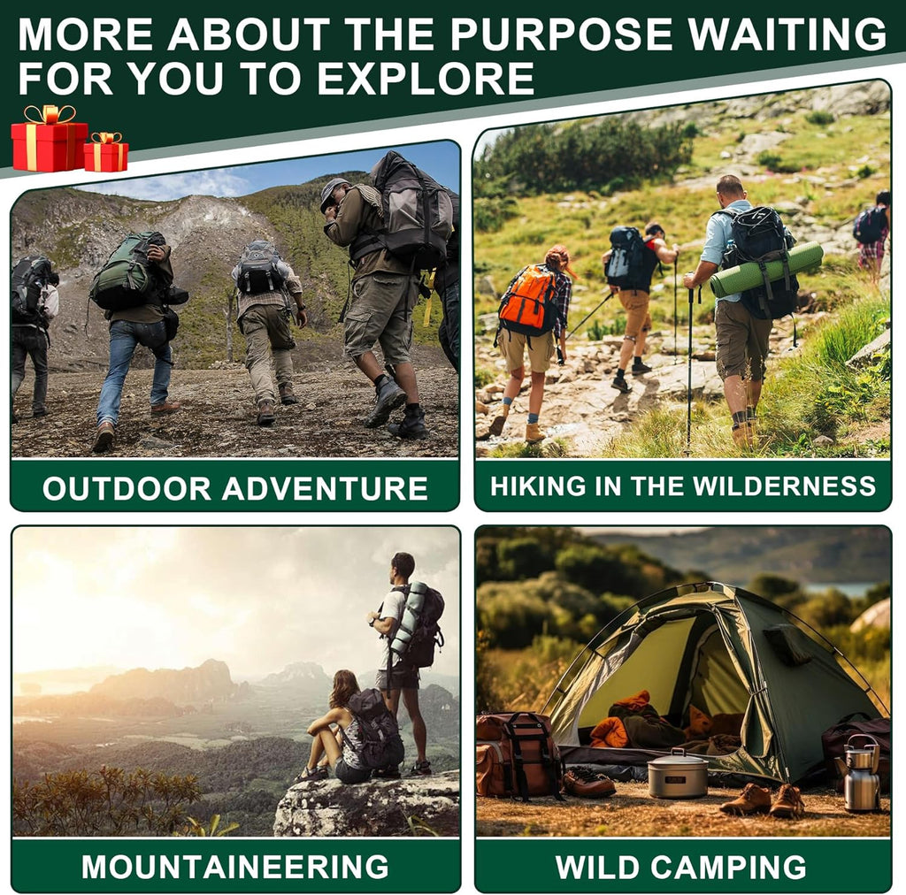 Survival Kit Advent Calendar 2025 - 24 Days of Essential Camping, Fishing & Hiking Tools | Perfect Xmas Gifts for Outdoor Enthusiasts