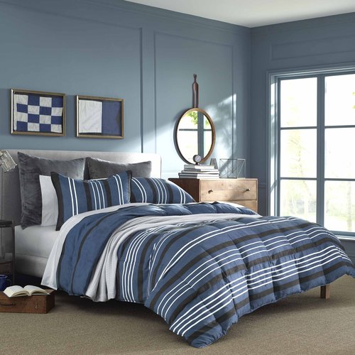 Nautica - Euro Sham, Soft Fleece Bedding with Zipper Closure, Stylish Bedding Set for Bed or Couch (Plush Euro Grey, 26" x 26")