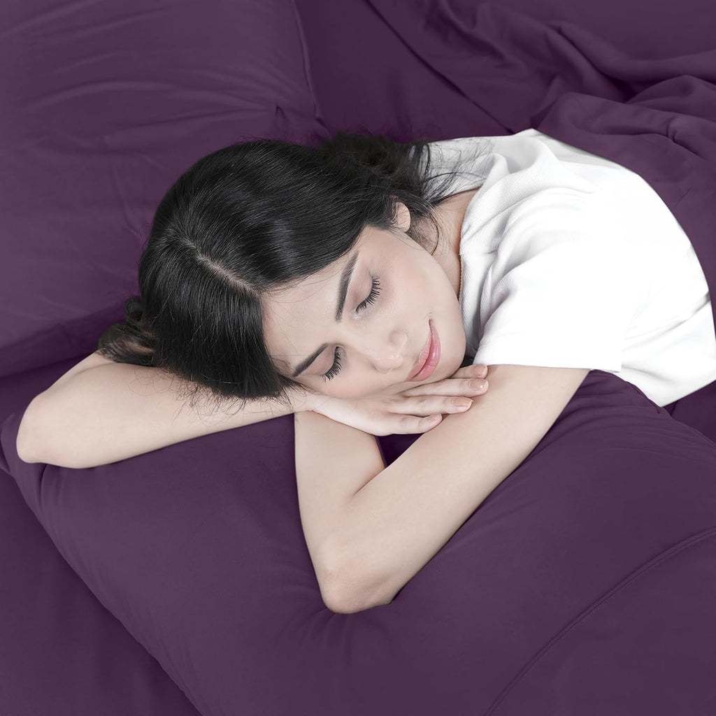 Utopia Bedding Full Sheet Set - Soft Microfiber 4-Piece Bed Sheets for Full Size Bed | Dark Purple