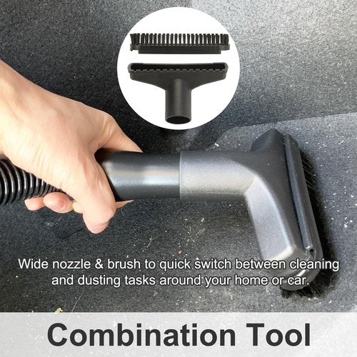 Kodahome 1 1/4" Vacuum Brush Attachments with 1 3/8"(35mm) Vac Hose Adapter, Vacuum Car Detailing Attachments Replacement for 1-1/4inch 1-3/8inch Vac (Car Kit A)