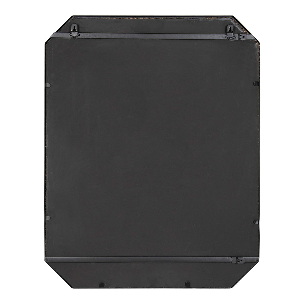 Kate and Laurel Keyleigh Modern Glam Geometric Shaped Metal Accent Wall Mirror, Black