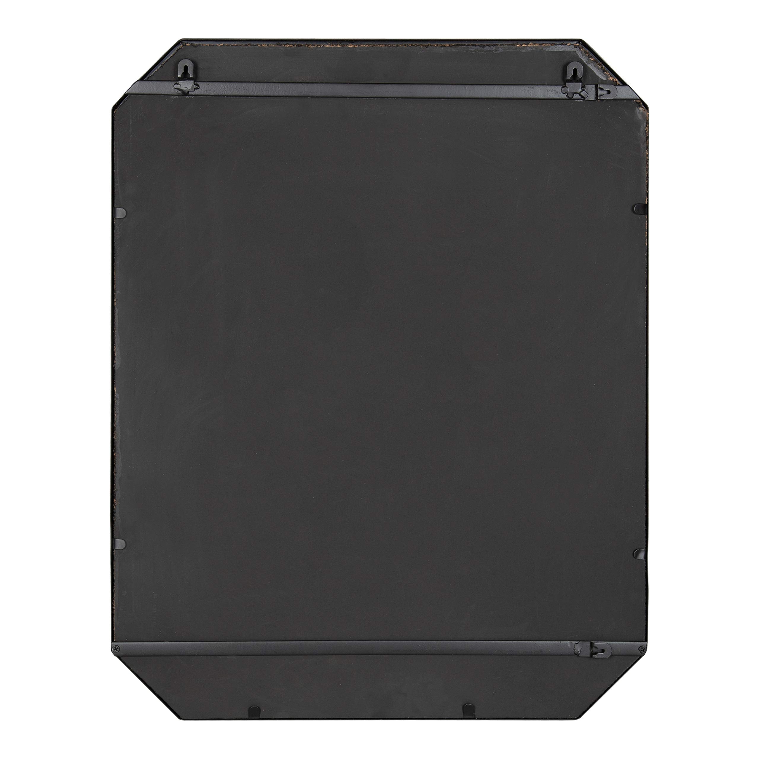 Kate and Laurel Keyleigh Modern Glam Geometric Shaped Metal Accent Wall Mirror, Black
