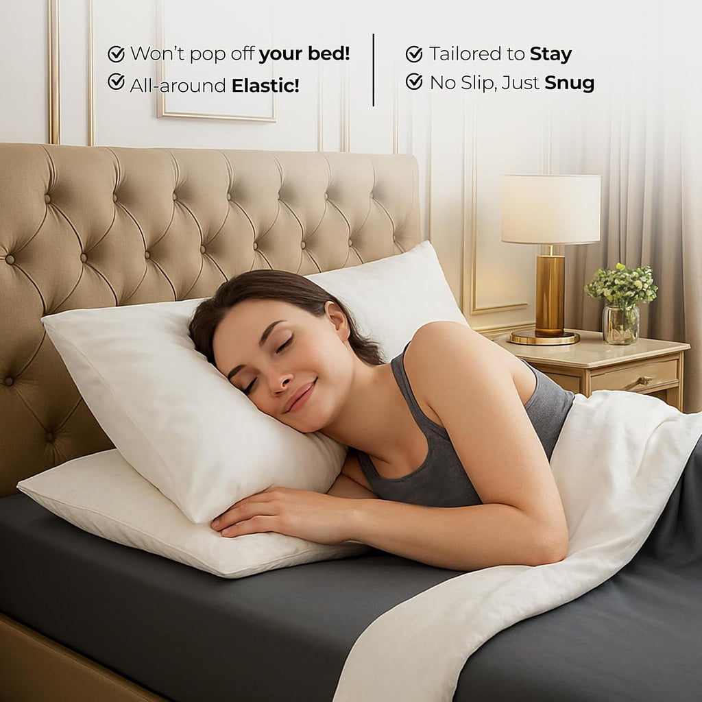 Utopia Bedding Queen Fitted Sheet - Soft Microfiber - Deep Pocket Design - Fade Resistant (Grey)