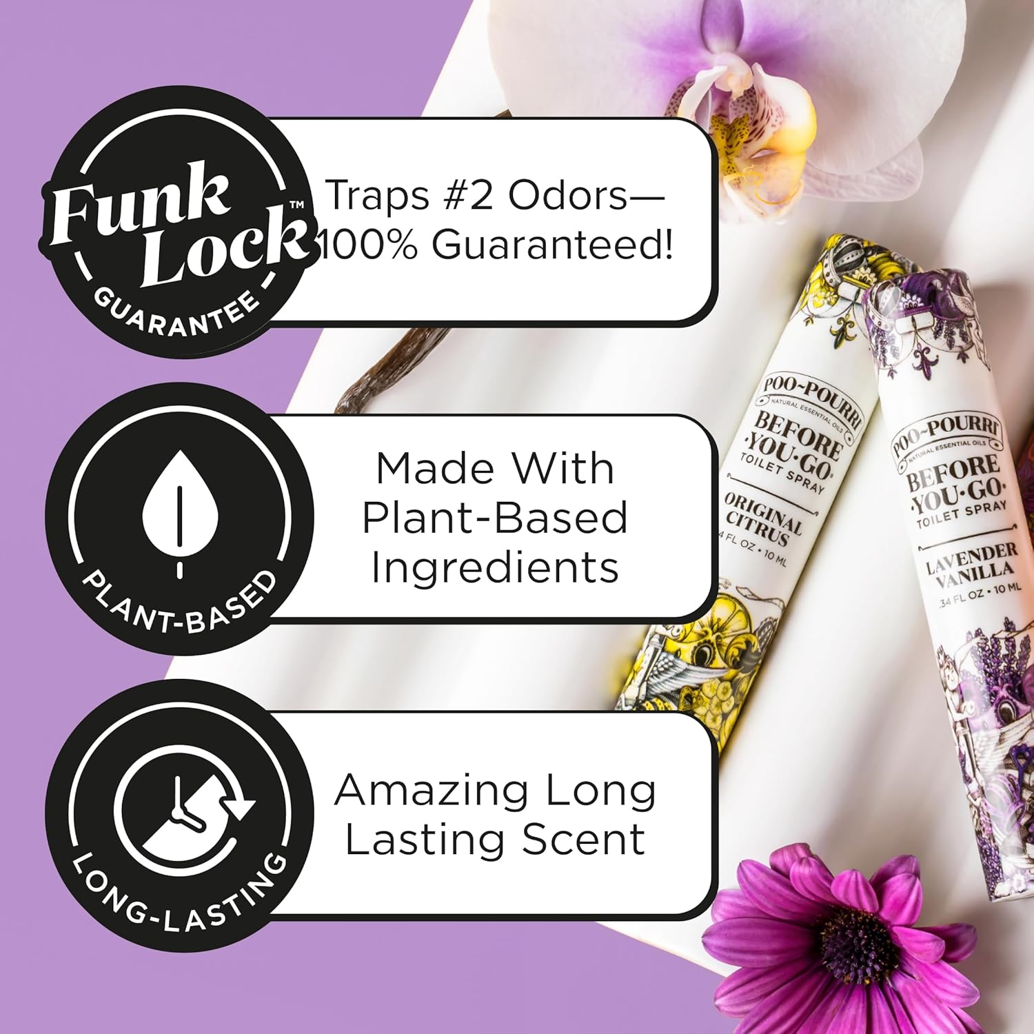 Poo-Pourri Before-You-Go Toilet Spray - Travel Essentials Variety Pack | 5 Scents, TSA Approved, 0.34 Fl Oz