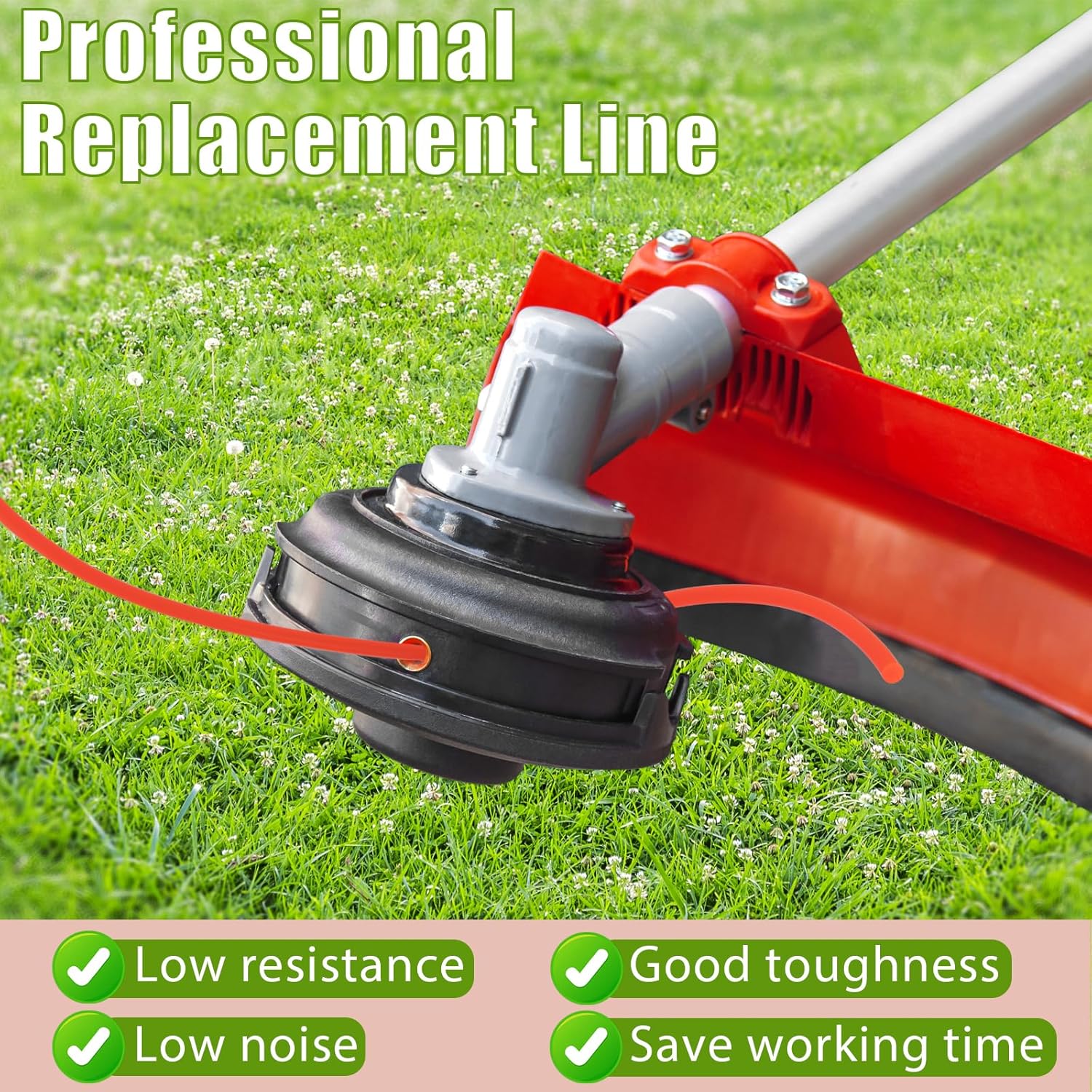 105 Trimmer Line | Commercial Round Weed Eater String - 0.105" Diameter, 1038 Ft, 5 Lb - Orange