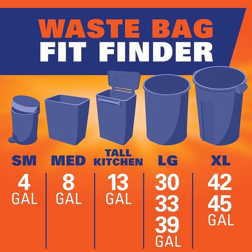 Hefty Small Trash Bags - Watermelon Scented | 4 Gallon, 52 Count for Odor Control
