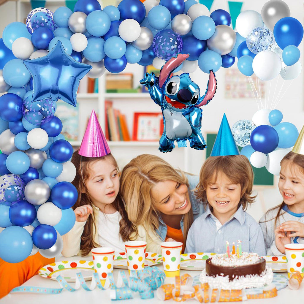 Cartoon Birthday Decorations, Blue Balloons Arch Kit, Theme Party Decorations Supplies for Theme Birthday Decoration