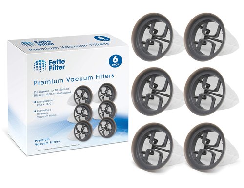 Fette Filter - Hand Vacuum Filter Compatible with Bissell Bolt Stick. Compare to Part # 1479 (pack of 6)