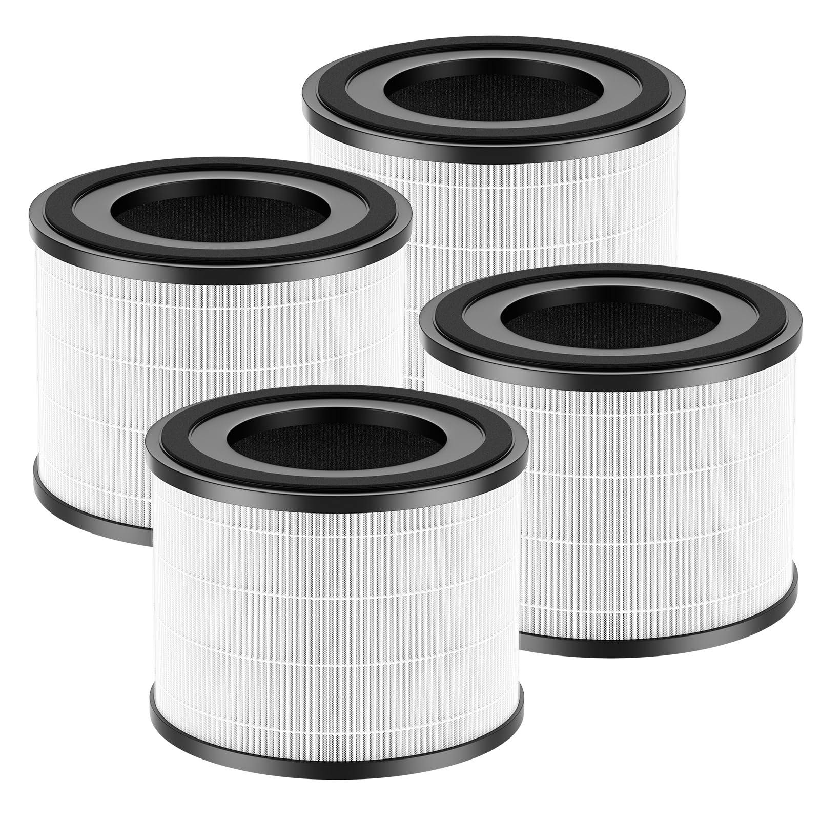 4 Pack AP-S0610L Replacement Filters Compatible with MOOKA AP-S0610L Air Purifier, Efficient Air Filter, 3-Stage Filtration System