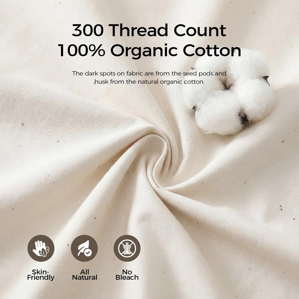 puredown® Goose Feathers and Down Pillows, 100% Organic Cotton Cover, Gusseted Pillow for Sleeping Hotel Collection Bed Pillows, Standard, Set of 2