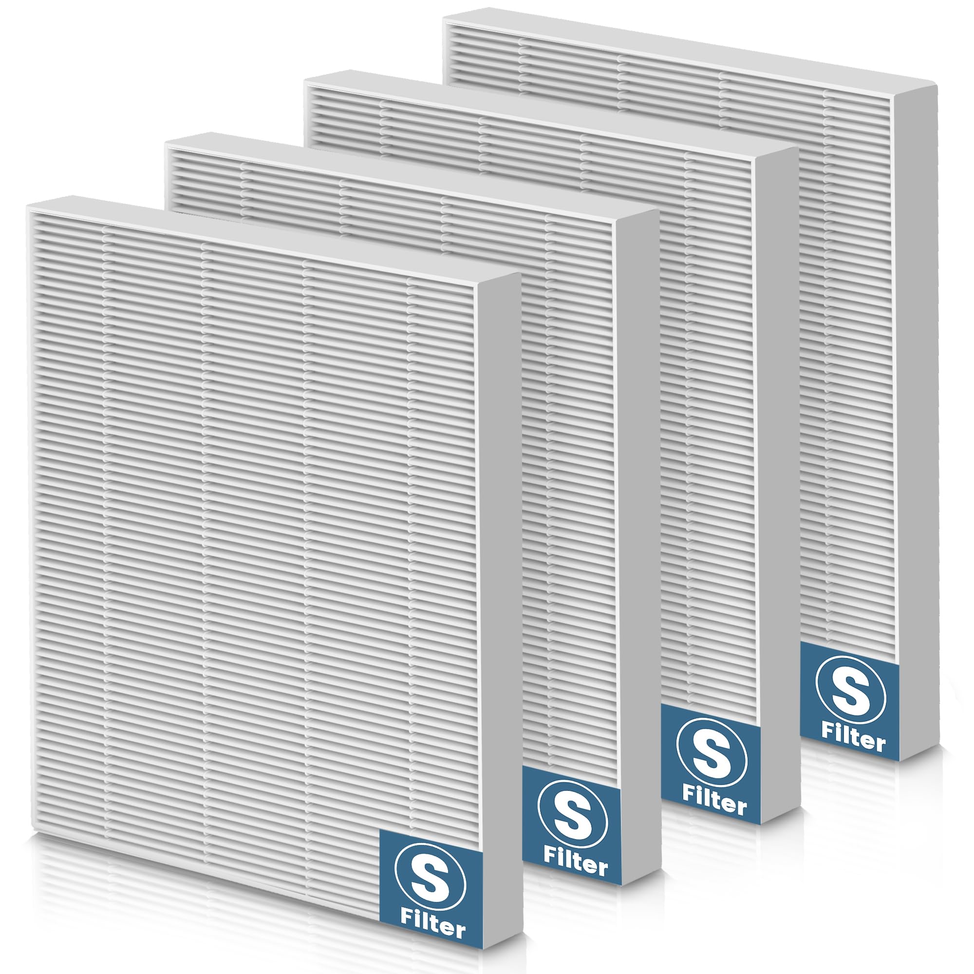 4 Pack C545 Replacement Filter S Compatible with Winix C545 Air Purifier, H13 True Filter S Only, Part number 1712-0096-00 and 2522-0058-00