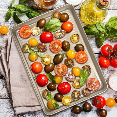 Glad Baking Pan Nonstick - Heavy Duty Oblong Metal Dish for Cake & Lasagna - Medium Size