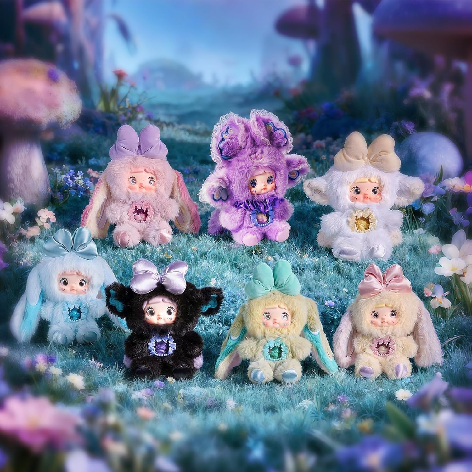 POP JOY Nommi Plush Blind Box - Adorable Mystery Stuffed Toys with 3 Expressions for Kids 3+