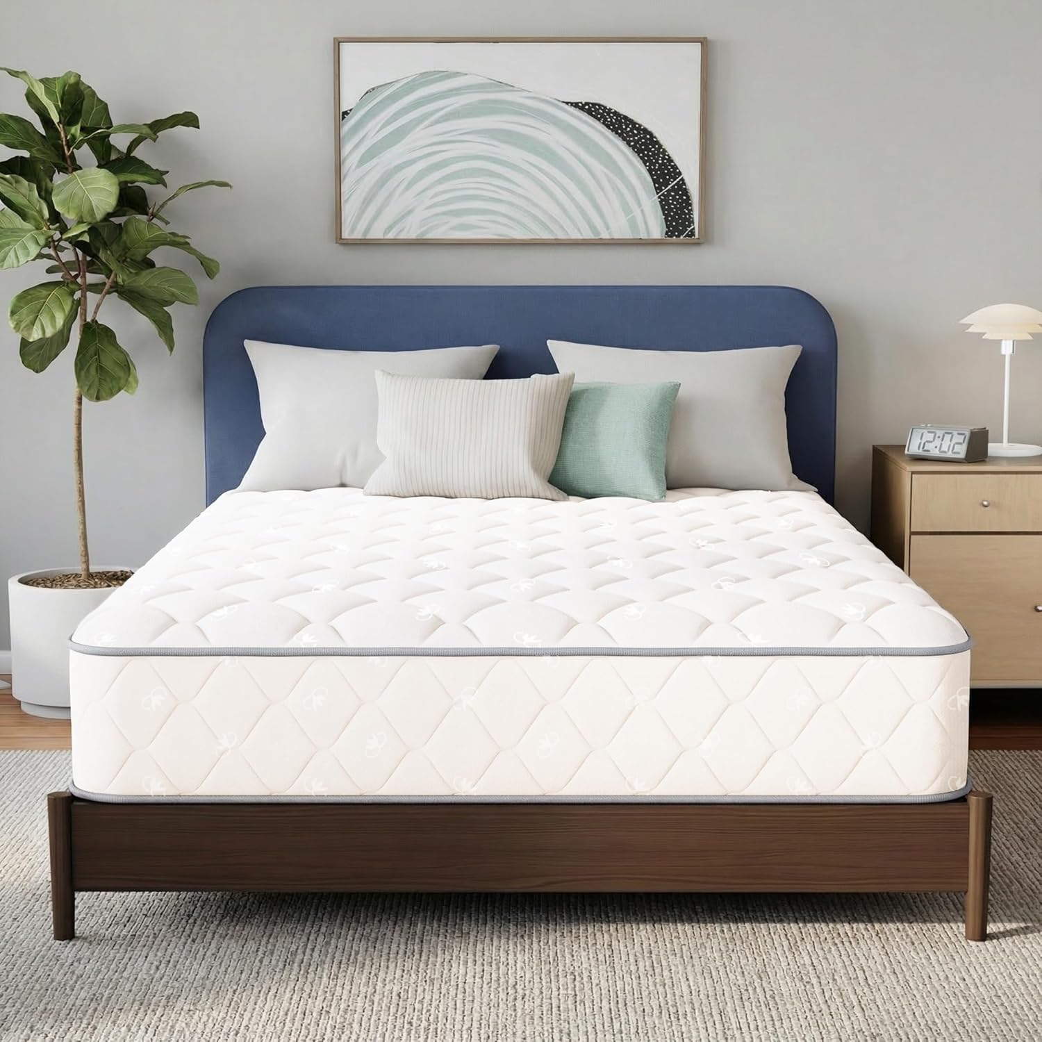 Neo Sleep Queen Size Mattress - 8 Inch Hybrid Comfort with Cooling Gel Memory Foam & Spring
