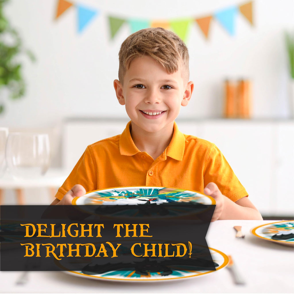 How to Train Your Dragon Party Supplies & Decorations | Tablecloth, Plates, Napkins, Sticker | Officially Licensed