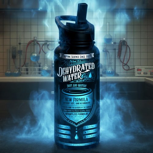 Dehydrated Water Bottle: 32oz of Glorious Existential Dread. Perfect Gag Gift for Seances, Funerals, and the Apocalypse (Or Christmas/Secret Santas if You’re Into That Kind of Thing)