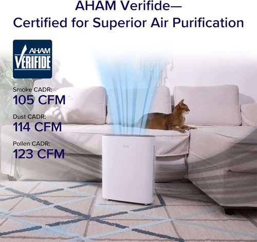 LEVOIT Air Purifier - Quiet Odor Eliminator with Washable Pre-Filter for Medium Rooms | Vital 100, White