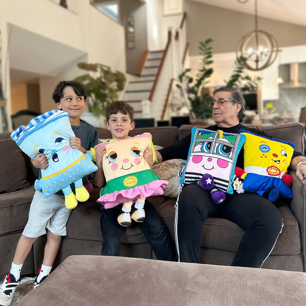 Pillow People: PJ Sandman Plush - 2-in-1 Toy & Pillow, 80's Nostalgic Plush Pal Reimagined, Soft Stuffed Rectangular Character, Cozy Nap & Play Design