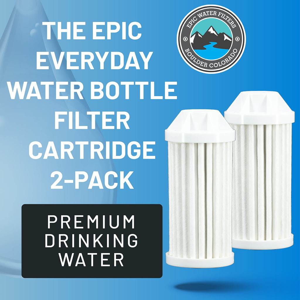 Epic Everywhere Bottle Filter Complete | 75 Gallon Total Filter Life | 3-4 month Supply | Compatible with all Epic Water Bottles | Replaces Everyday and Outdoor (Cartridge Double)