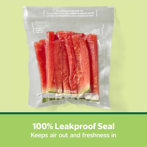 FoodSaver Quart Pre-Cut Vacuum Seal Bags, Easy Use Vacuum Storage Bags, Align to Seal and Tear to Open Vacuum Sealer Storage Bags, 43 Pack