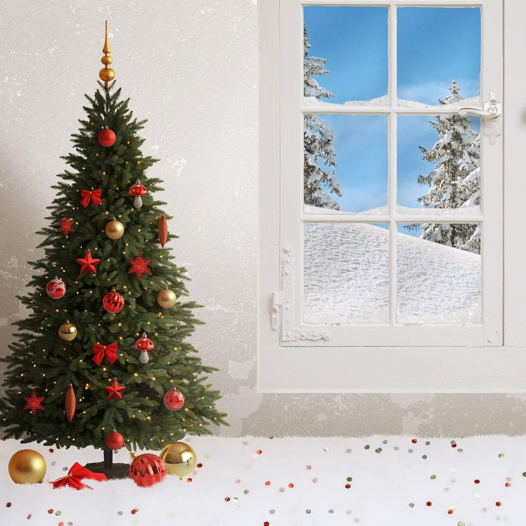 Tatuo Christmas Glittered Snow Blanket - 39.37 x 19.68 Inches | Winter Decor for Tree Base & Village Display