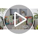 Merrycolor Pack of 2 Floral Outdoor Pillow Covers 18x18 Waterproof