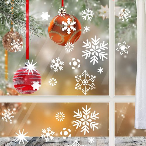 Jmkcoz Christmas Snowflake Stencil - Reusable Plastic Craft Template for Holiday DIY Projects