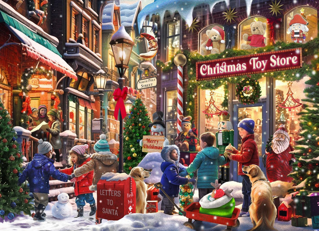 Vermont Christmas Company Jigsaw Puzzle Advent Calendar - 1000 Pieces | 24 Sections for Year-Round Fun