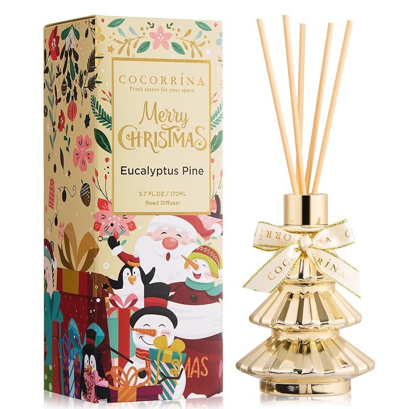 Christmas Tree Reed Diffuser Eucalyptus Pine Scent 5.07 fl oz - Variation: Eucalyptus Pine