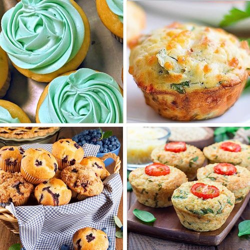 Jewoster Silicone Muffin Pan - Nonstick 12-Cup Baking Molds, BPA-Free | 2-Pack for Muffins & Cupcakes