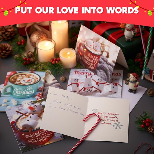 JOYIN 72 PCS Christmas Holiday Greeting Cards with Envelopes for Winter Xmas Season Merry Christmas Cards, Winter Animal Collection, Wintertime Gifts
