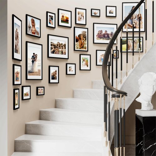 decorUhome 8x10 Picture Frame - Versatile Display for 5x7 or 8x10 Photos, Black | Wall & Tabletop Use