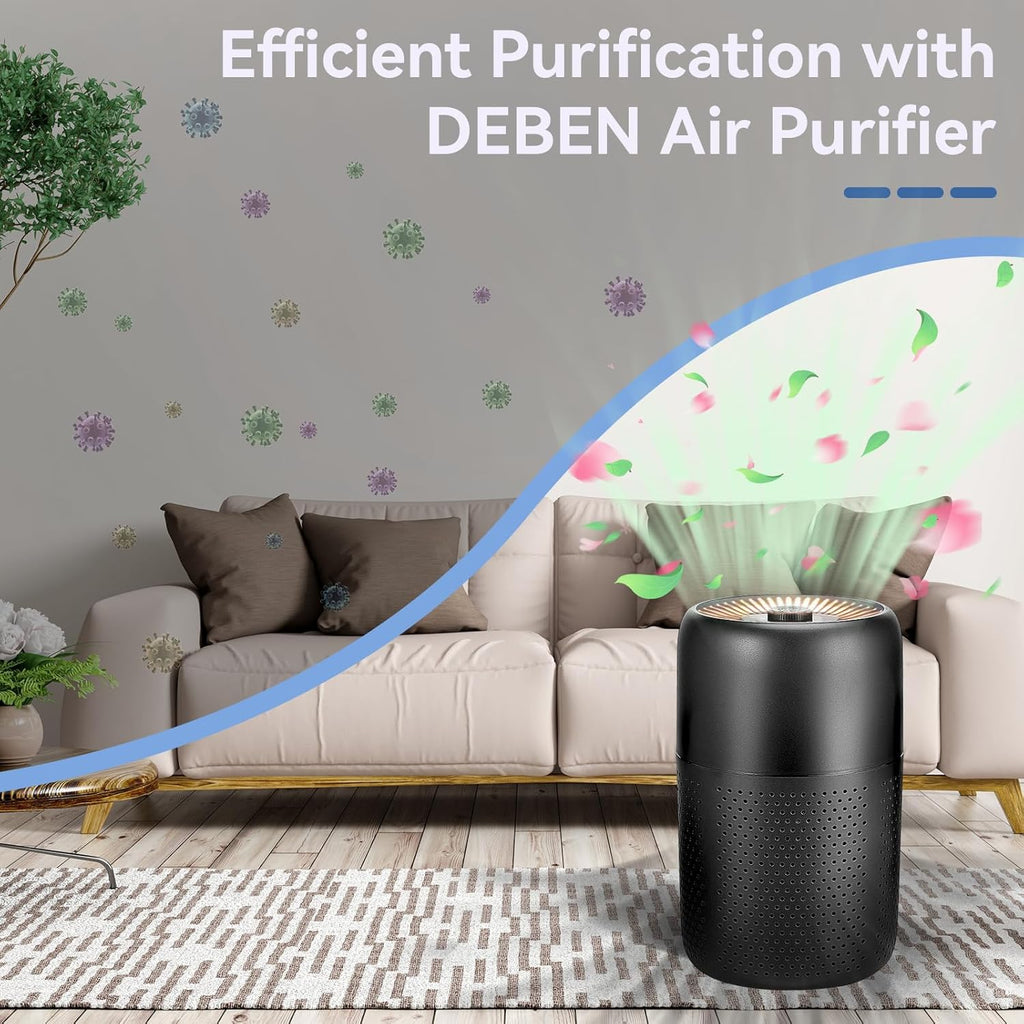 YARIKI Air Purifiers - 2 Pack Small Bedroom Purifiers with Aromatherapy & Nightlight | Low Noise 24dB