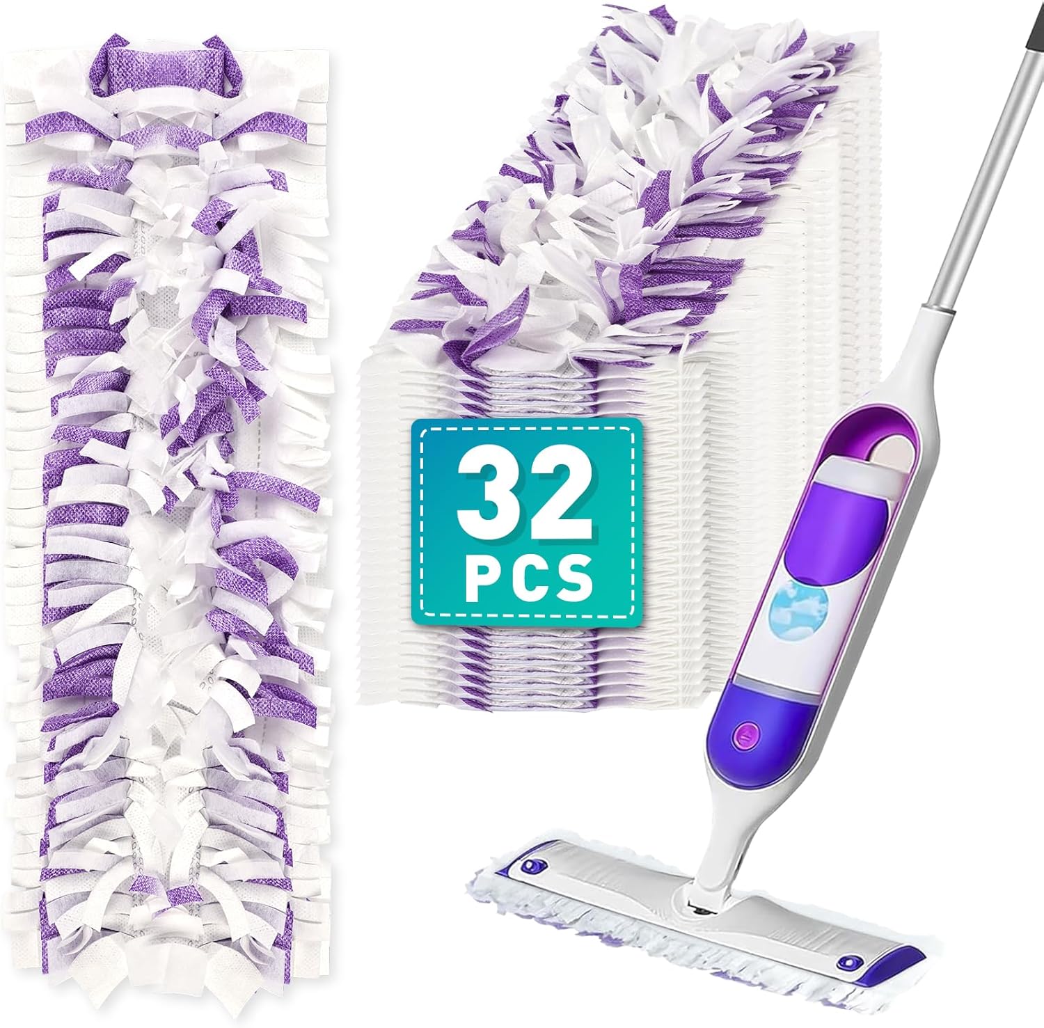 Swiffer PowerMop 5X Cleaning Power Mop Pads - Disposable Multi-Surface Refills | 32 Pack