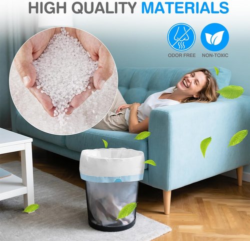Charmount 4 Gallon Small Trash Bags - 200 Count Drawstring Mini Garbage Liners for Home & Office