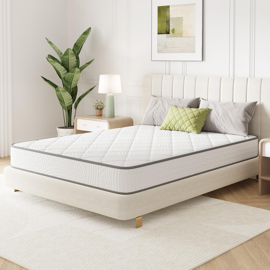 Novilla Twin Size Mattress, 8 Inch Twin Mattress Hybrid with Comfy Support, Bed Mattresses in a Box with Individual Pocket Springs for Motion Isolation & Pressure Relief, Certipur-Us Certified