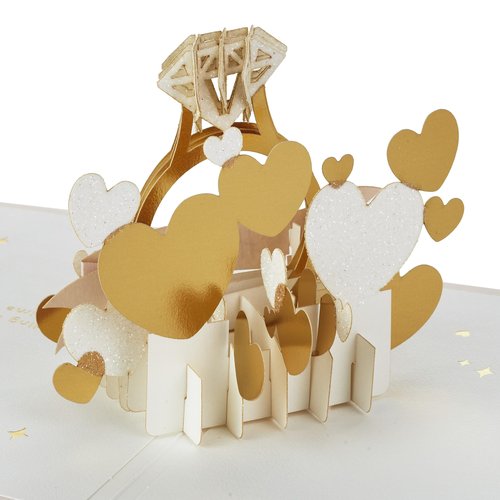 Hallmark Signature Paper Wonder Pop-Up Engagement Card (Diamond Ring)