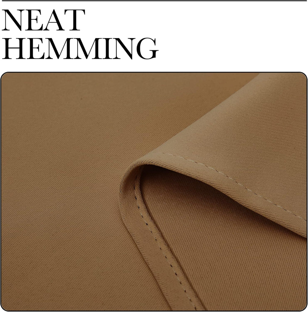 NICETOWN Blackout Curtains - Noise Reducing & Draft Blocking | 96-Inch Length, 2 Panels in Gold Brown