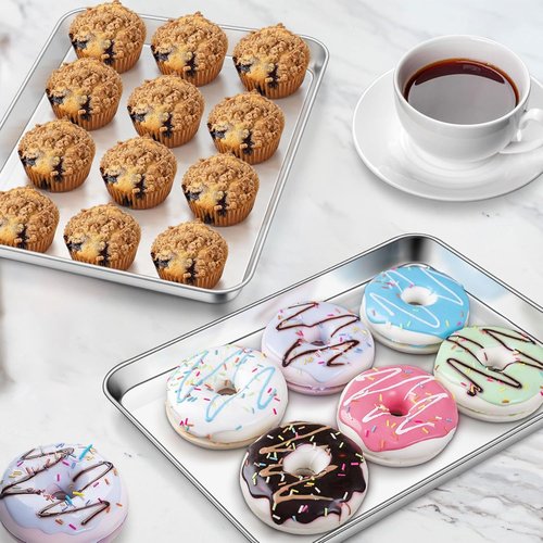 Homikit Quarter Sheet Pan - 9x13 Inches Stainless Steel Baking Sheet | Non-Stick, Dishwasher Safe, Rust-Free