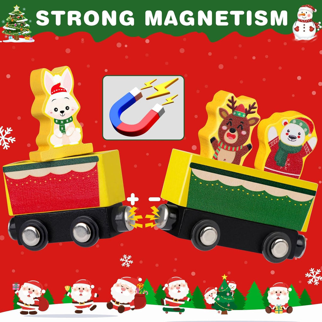 Magnetic Wooden Animal Train Set by Toddler | 24-Day Christmas Advent Calendar for Kids