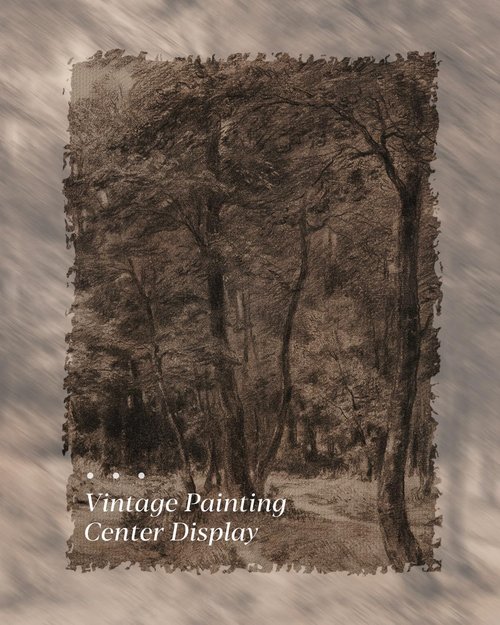 HUARCEY Vintage Gold Framed Wall Art - Nature Landscape Painting for Living Room & Bedroom Decor