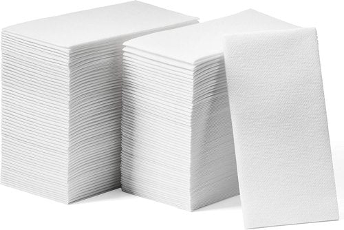Lintext Disposable Linen-Feel Guest Towels - Soft & Absorbent 8" x 17" Paper Napkins | Pack of 300 for Events