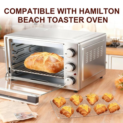 Toaster Oven Tray Compatible with Hamilton Beach,11"*9.3",Deep Edge,Rust-resistant Frosted Stainless Steel,Easy to Clean