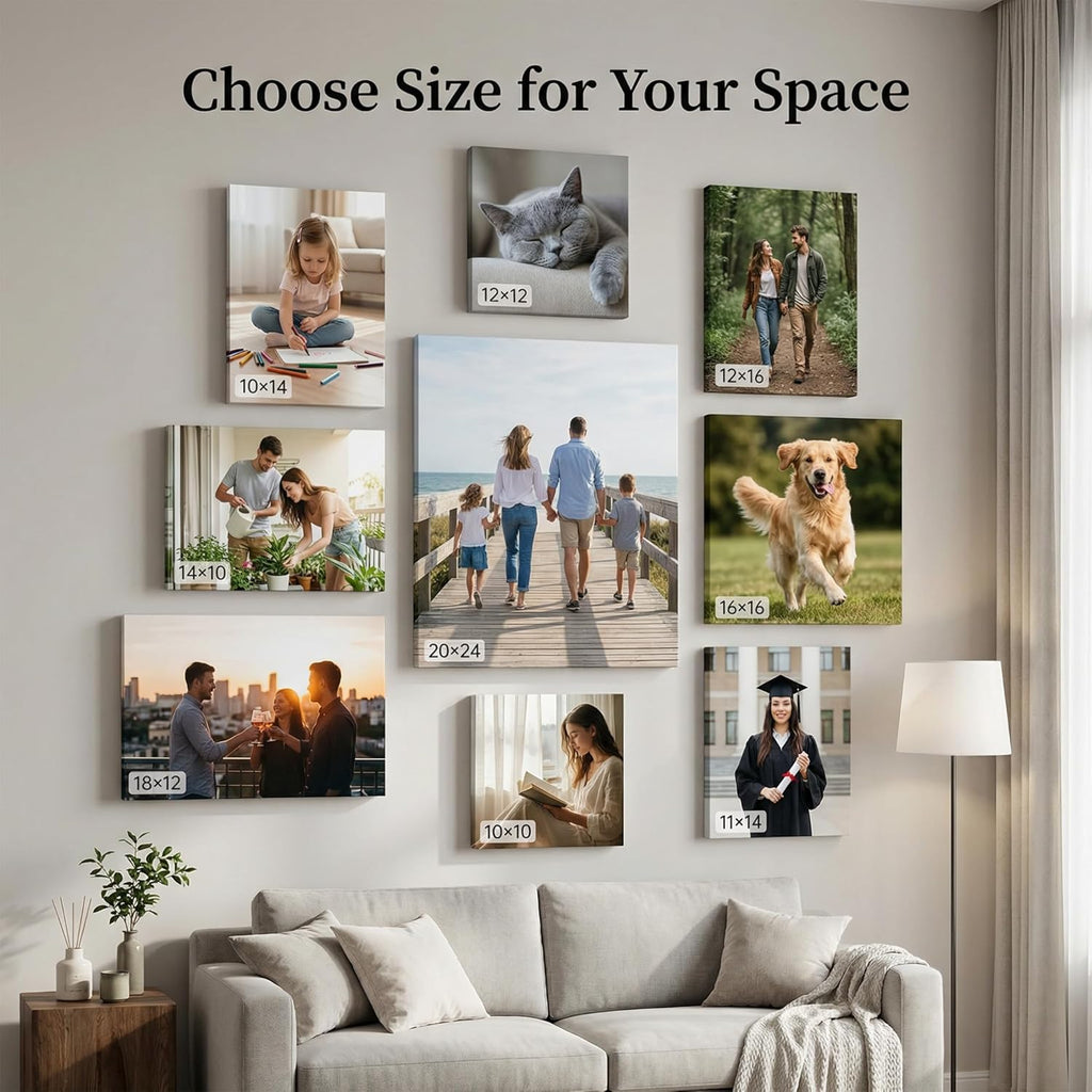 TWING Custom Canvas Prints - Personalized 8x10 Framed Wall Art for Home Decor & Gifts