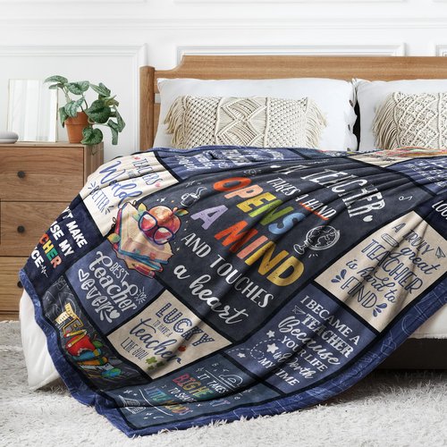 SteadStyle Valentines Teacher Gifts for Women Men – Unique Teacher Appreciation Gifts Blanket, Funny Present for Educators, Best Retirement or Birthday Gift from Students – 60"x50" Throw