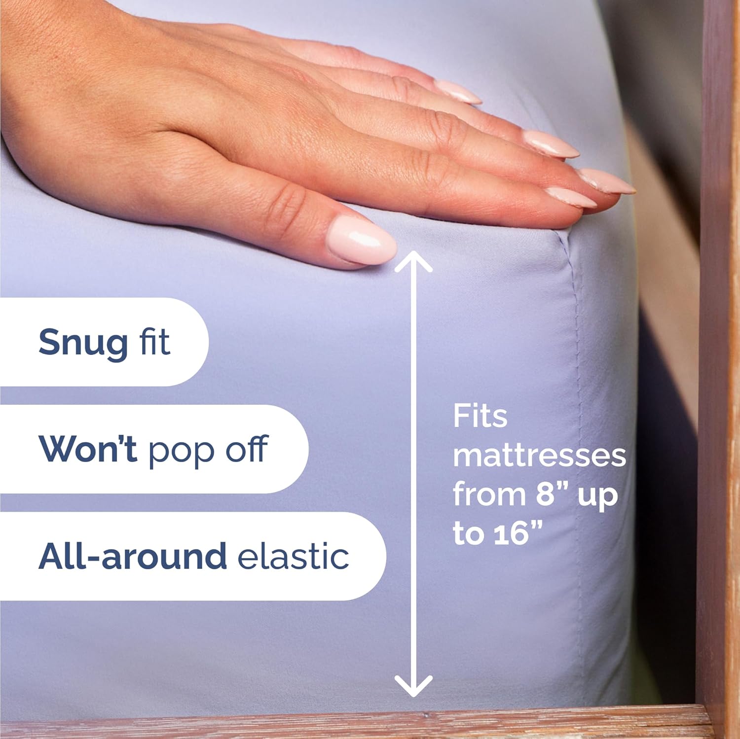 Skiennix Twin Size 3-Piece Sheet Set - Ultra-Soft Cooling Bedding - Deep Pockets, Wrinkle-Free - Lavender