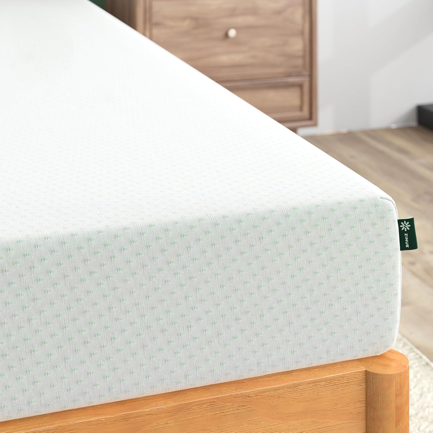 Zinus 6 Inch Green Tea Memory Foam Mattress - Short Queen | Fiberglass Free & CertiPUR-US Certified