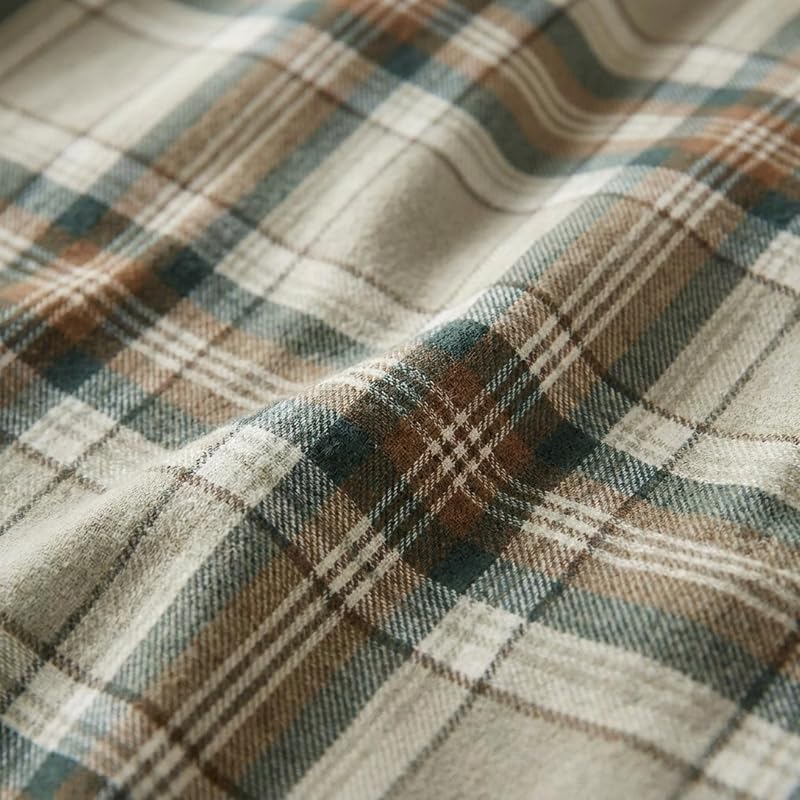 Queen Sheet Set with Fitted Sheet & Pillowcases – Edgewood Plaid Variation
